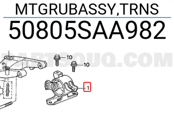 Honda 50805SAA982 MTGRUBASSY,TRNS