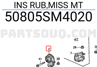 Honda 50805SM4020 INS RUB,MISS MT