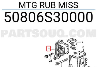Honda 50806S30000 MTG RUB MISS