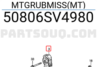 Honda 50806SV4980 MTGRUBMISS(MT)