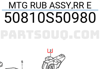 Honda 50810S50980 MTG RUB ASSY,RR E