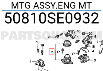 Honda 50810SE0932 MTG ASSY,ENG MT