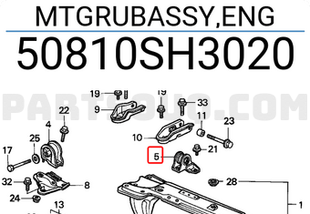 Honda 50810SH3020 MTGRUBASSY,ENG