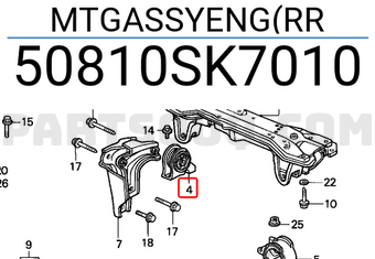 Honda 50810SK7010 MTGASSYENG(RR