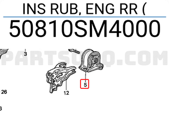 Honda 50810SM4000 INS RUB, ENG RR