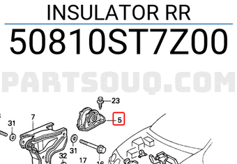 Honda 50810ST7Z00 INSULATOR RR