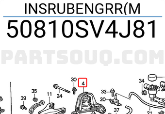 Honda 50810SV4J81 INSRUBENGRR(M