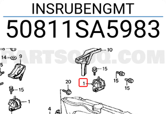 Honda 50811SA5983 INSRUBENGMT