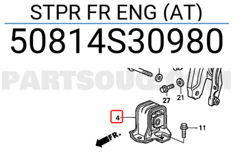 Honda 50814S30980 STPR FR ENG (AT)