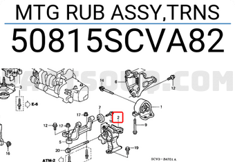 Honda 50815SCVA82 MTG RUB ASSY,TRNS