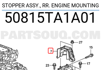 Honda 50815TA1A01 STOPPER ASSY., RR. ENGINE MOUNTING