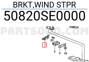 Honda 50820SE0000 BRKT,WIND STPR
