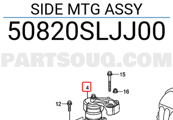 Honda 50820SLJJ00 SIDE MTG ASSY