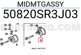 Honda 50820SR3J03 MIDMTGASSY