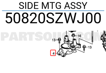 Honda 50820SZWJ00 SIDE MTG ASSY