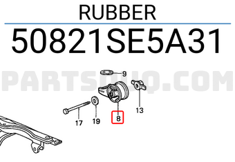 Honda 50821SE5A31 RUBBER