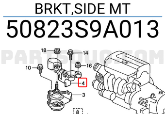 Honda 50823S9A013 BRKT,SIDE MT