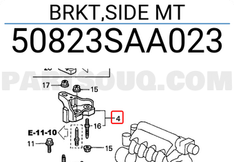 Honda 50823SAA023 BRKT,SIDE MT