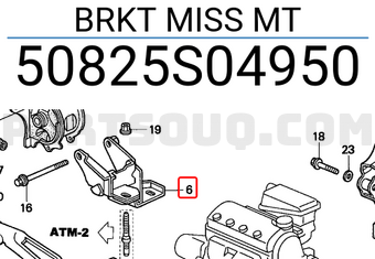 Honda 50825S04950 BRKT MISS MT