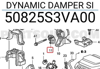 Honda 50825S3VA00 DYNAMIC DAMPER SI