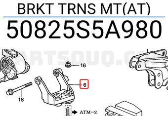 Honda 50825S5A980 BRKT TRNS MT(AT)