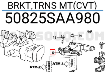 Honda 50825SAA980 BRKT,TRNS MT(CVT)