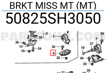 Honda 50825SH3050 BRKT MISS MT (MT)