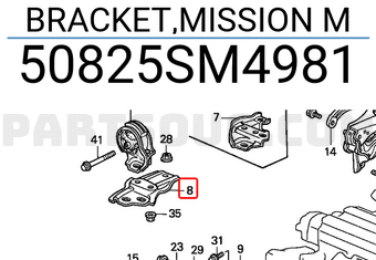 Honda 50825SM4981 BRACKET,MISSION M