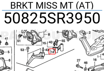 Honda 50825SR3950 BRKT MISS MT (AT)