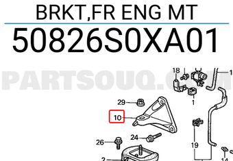 Honda 50826S0XA01 BRKT,FR ENG MT