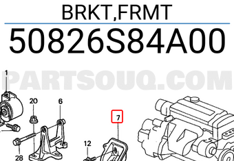 Honda 50826S84A00 BRKT,FRMT