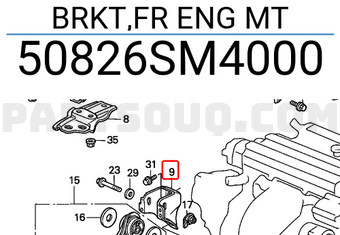 Honda 50826SM4000 BRKT,FR ENG MT