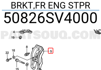 Honda 50826SV4000 BRKT,FR ENG STPR