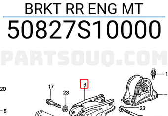 Honda 50827S10000 BRKT RR ENG MT