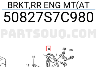 Honda 50827S7C980 BRKT,RR ENG MT(AT