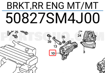 Honda 50827SM4J00 BRKT,RR ENG MT/MT