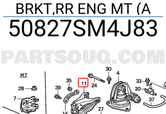 Honda 50827SM4J83 BRKT,RR ENG MT (A
