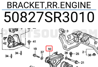 Honda 50827SR3010 BRACKET,RR.ENGINE