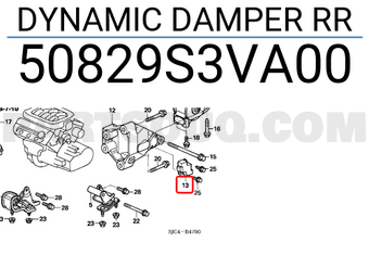 Honda 50829S3VA00 DYNAMIC DAMPER RR