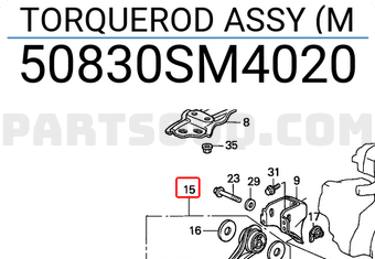 Honda 50830SM4020 TORQUEROD ASSY (M