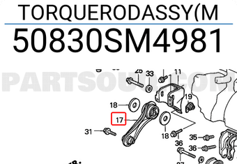 Honda 50830SM4981 TORQUERODASSY(M