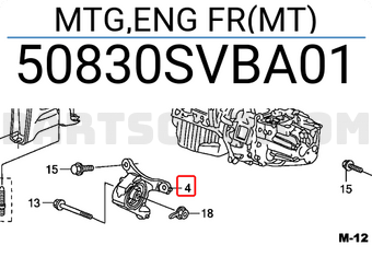 Honda 50830SVBA01 MTG,ENG FR(MT)