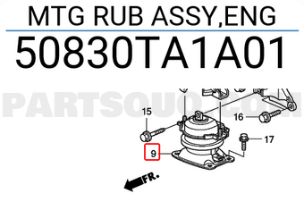 Honda 50830TA1A01 MTG RUB ASSY,ENG