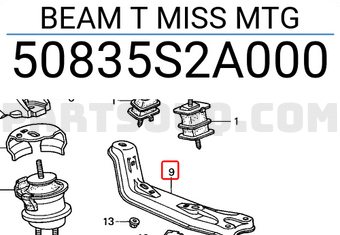 Honda 50835S2A000 BEAM T MISS MTG