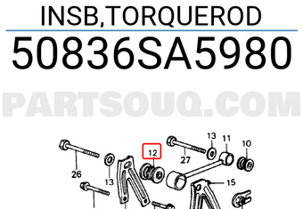 Honda 50836SA5980 INSB,TORQUEROD