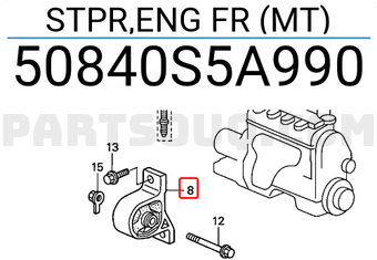 Honda 50840S5A990 STPR,ENG FR (MT)
