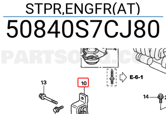 Honda 50840S7CJ80 STPR,ENGFR(AT)