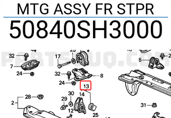Honda 50840SH3000 MTG ASSY FR STPR