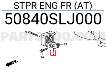 Honda 50840SLJ000 STPR ENG FR (AT)