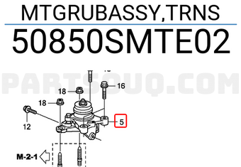 Honda 50850SMTE02 MTGRUBASSY,TRNS